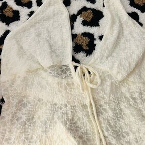 See You Monday Ivory Lace Halter
